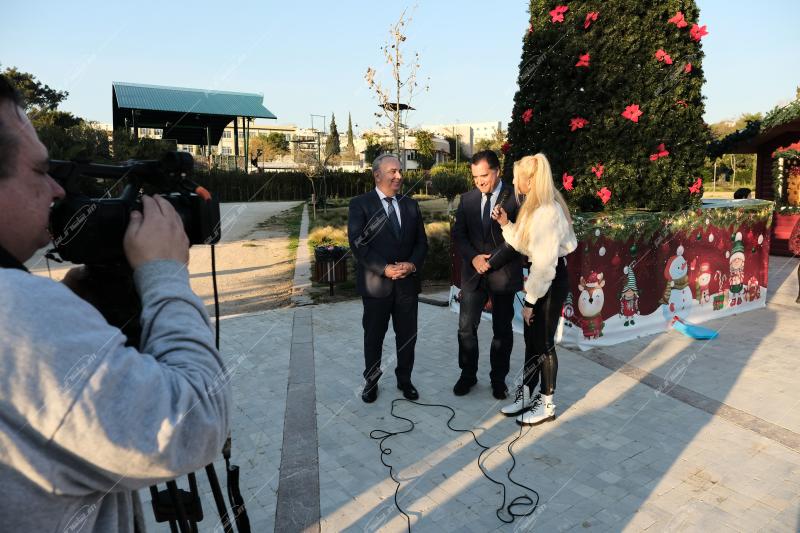 Άδωνις Γεωργιάδης στο Χριστουγεννιάτικο πάρκο - Πεδίο Άρεως
