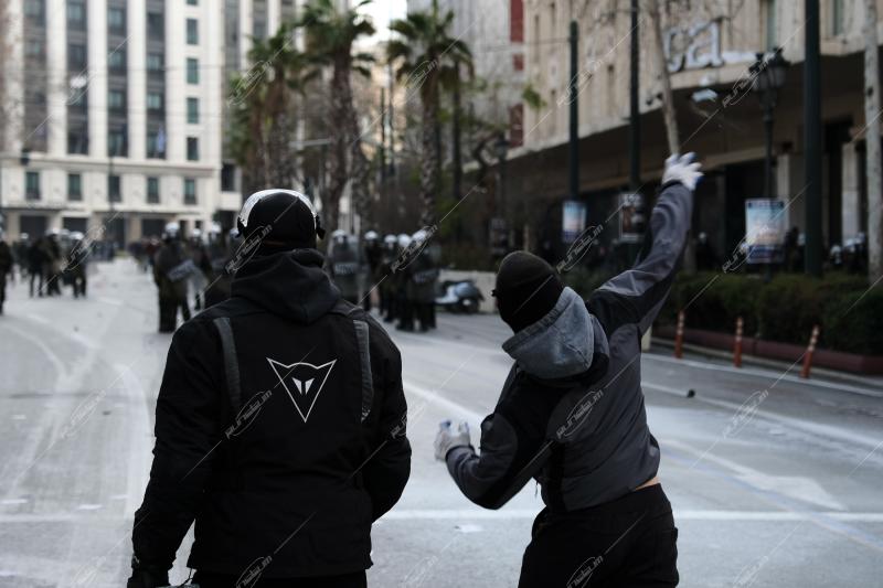 Απεργιακή συγκέντρωση για το σιδηροδρομικό δυστύχημα στα Τέμπη / Protest for the railway disaster of Tempi