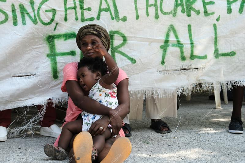 Διαμαρτυρία προσφύγων στο camp Ελαιώνα / Refugee protest at Eleonas camp