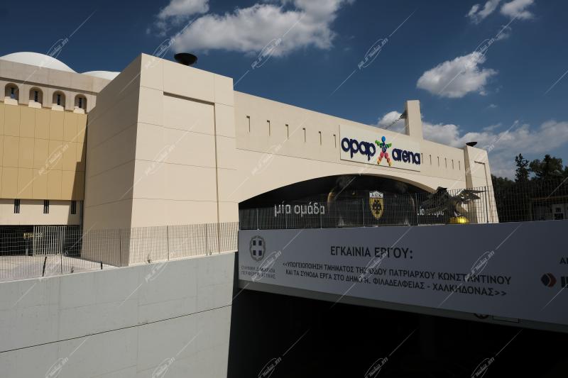 Εγκαίνια υπογειοποίησης στο γήπεδο της ΑΕΚ "Αγιά Σοφιά" OPAP ARENA