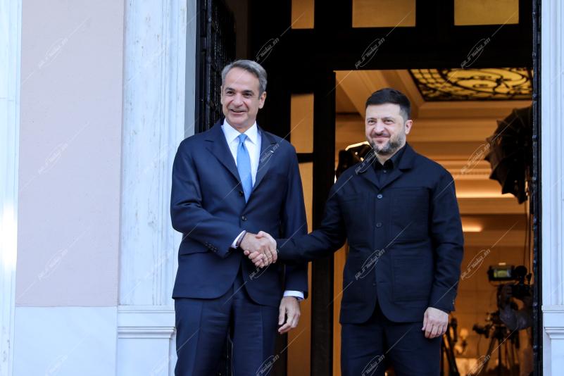 Κυριάκος Μητσοτάκης - Βολοντιμίρ Ζελένσκι.