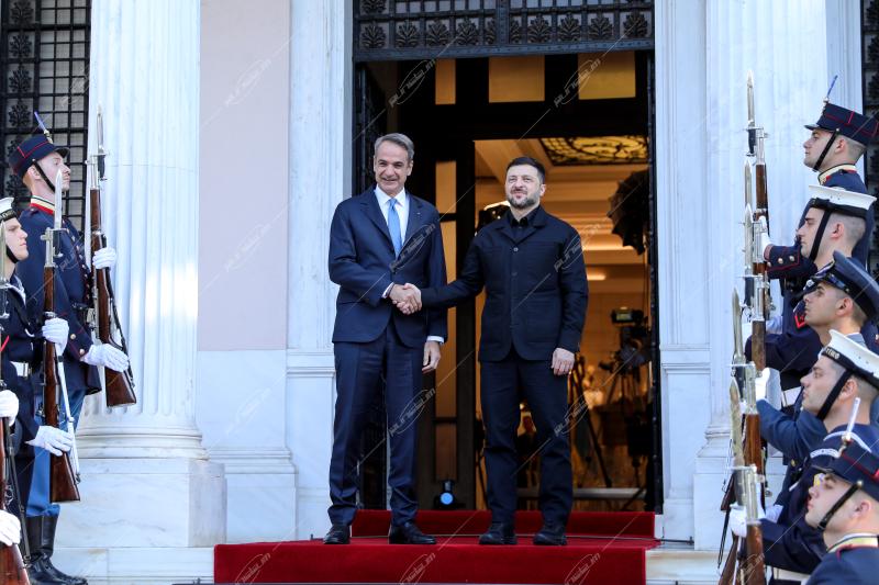 Κυριάκος Μητσοτάκης - Βολοντιμίρ Ζελένσκι.