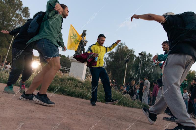 Legalize Cannabis Protestival (Public Smoke-Out), at Thissio