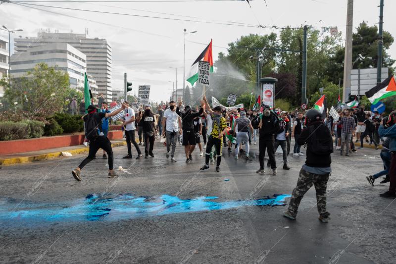 Πορεία αλληλεγγύης για την Παλαιστίνη στην Ισραιληνή πρεσβεία της Αθήνας / Pro-Palestinian rally at the Israeli embassy of Athens