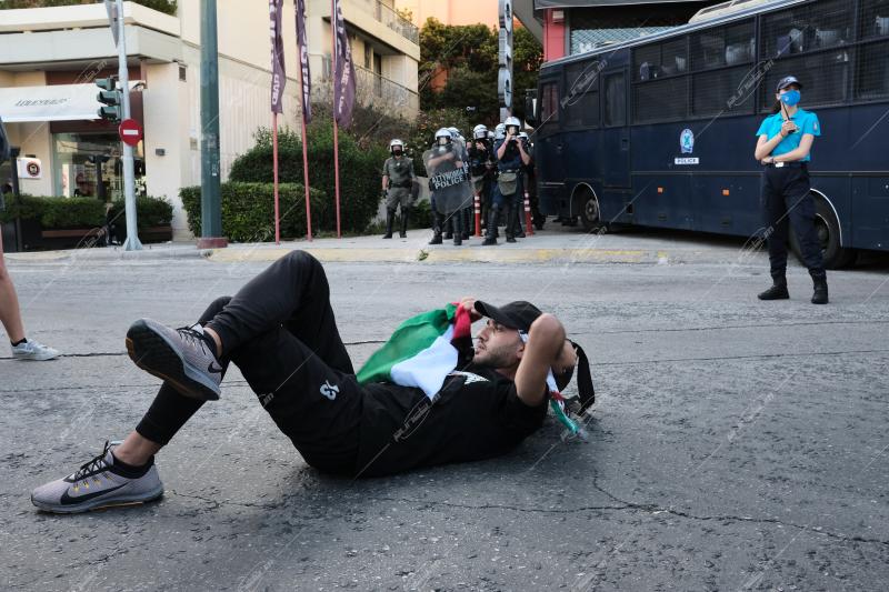 Πορεία αλληλεγγύης για την Παλαιστίνη στην Ισραιληνή πρεσβεία της Αθήνας / Pro-Palestinian rally at the Israeli embassy of Athens