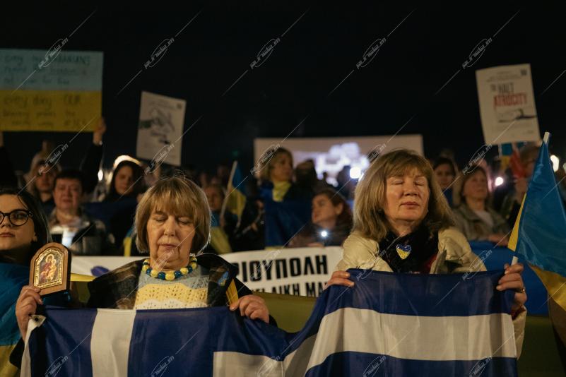 Πορεία Ουκρανών στο Σύνταγμα για τον Πόλεμο με τη Ρωσία / Ukrainians march to Syntagma square against the war with Russia