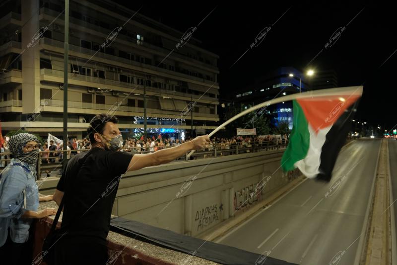 Πορεία στην πρεσβεία του Ισραήλ / pro Palestine protest at the Israeli embassy in Athens