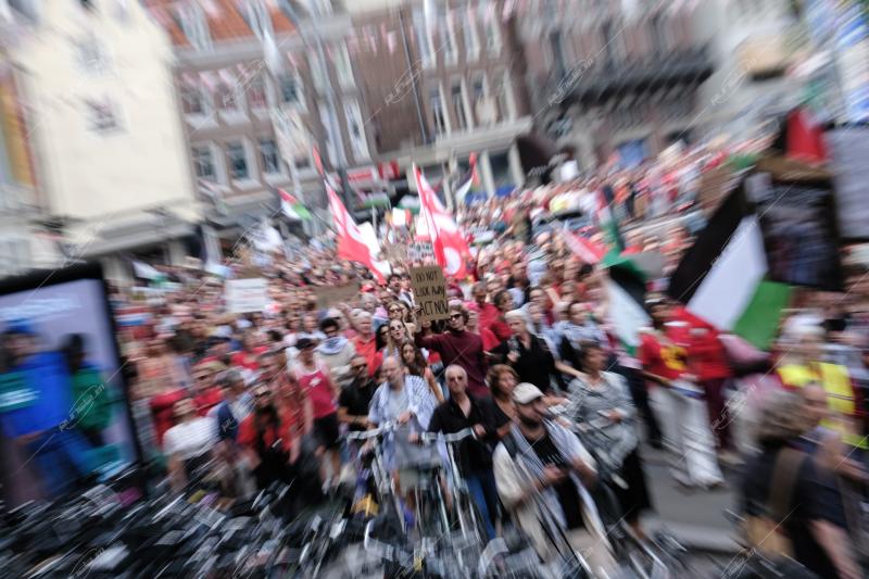 Pro-Palestinian protest in Amsterdam, Netherlands, on August 16th 2025.