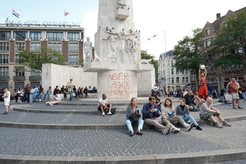 Pro-Palestinian protest in Amsterdam, Netherlands, on August 16th 2025.