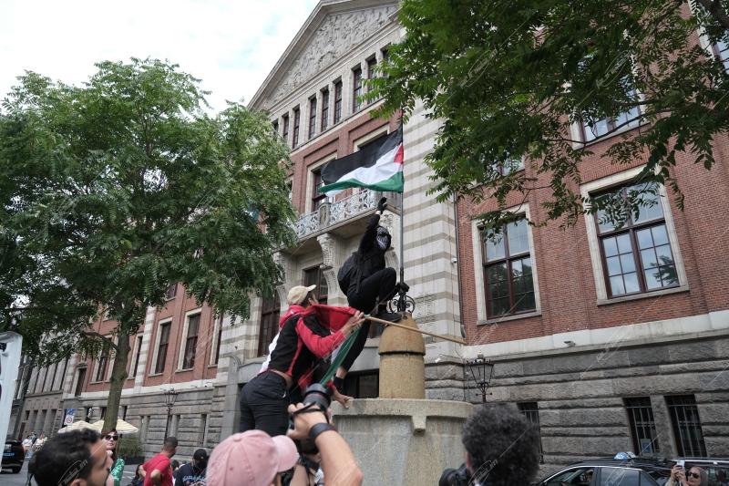 Pro-Palestinian protest in Amsterdam, Netherlands, on August 9th 2025.