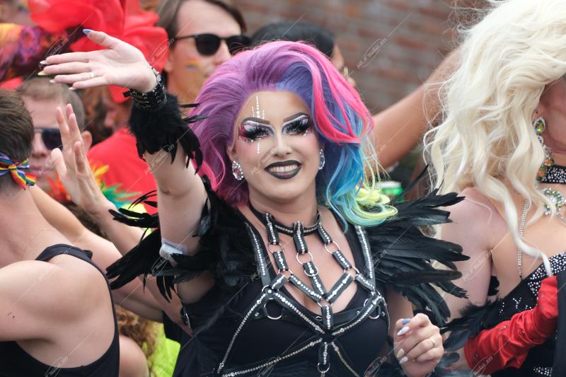 Revelers participate in the Annual Pride Canal Parade held in Amsterdam. Pride Amsterdam celebrates the city's gay and transgender community with a vibrant boat parade through the canals, The Netherlands, on 2 August 2025.