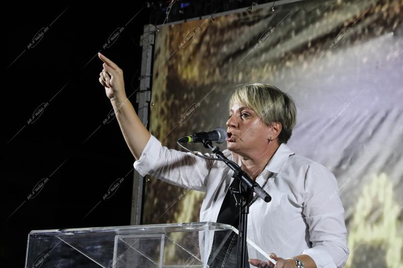 Συγκέντρωση με αφορμή το δυστύχημα στα Τέμπη.