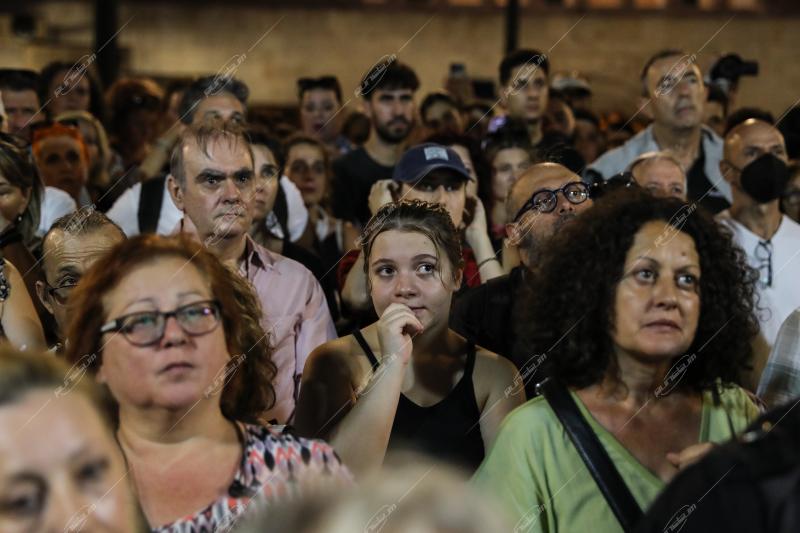 Συγκέντρωση με αφορμή το δυστύχημα στα Τέμπη.
