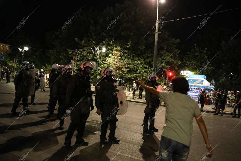 Συγκέντρωση με αφορμή το δυστύχημα στα Τέμπη.