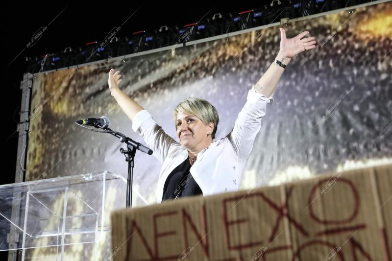Συγκέντρωση με αφορμή το δυστύχημα στα Τέμπη.
