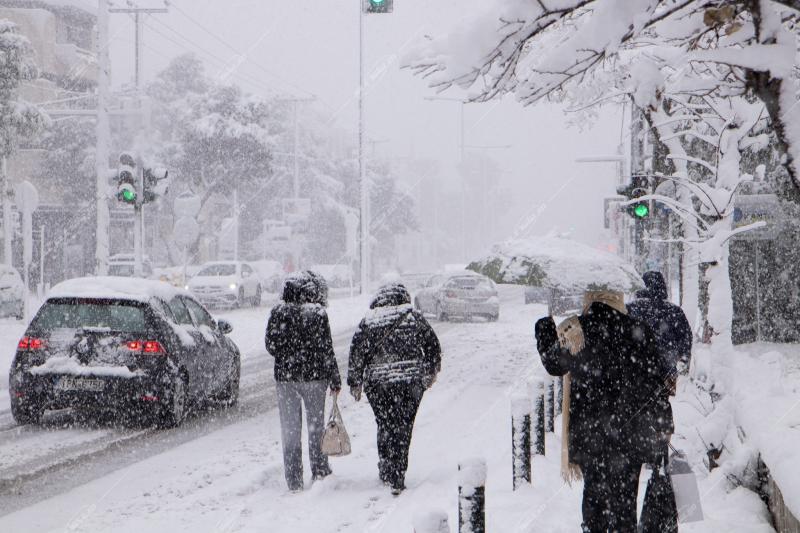 Στιγμιότυπα από την κακοκαιρία "Ελπίς" στα Βόρεια Προάστια.